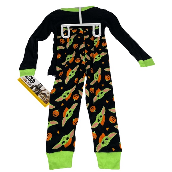Star Wars The Mandalorian This Is My Spooky Side Pajamas Gray Black Size 3T - Picture 2 of 8